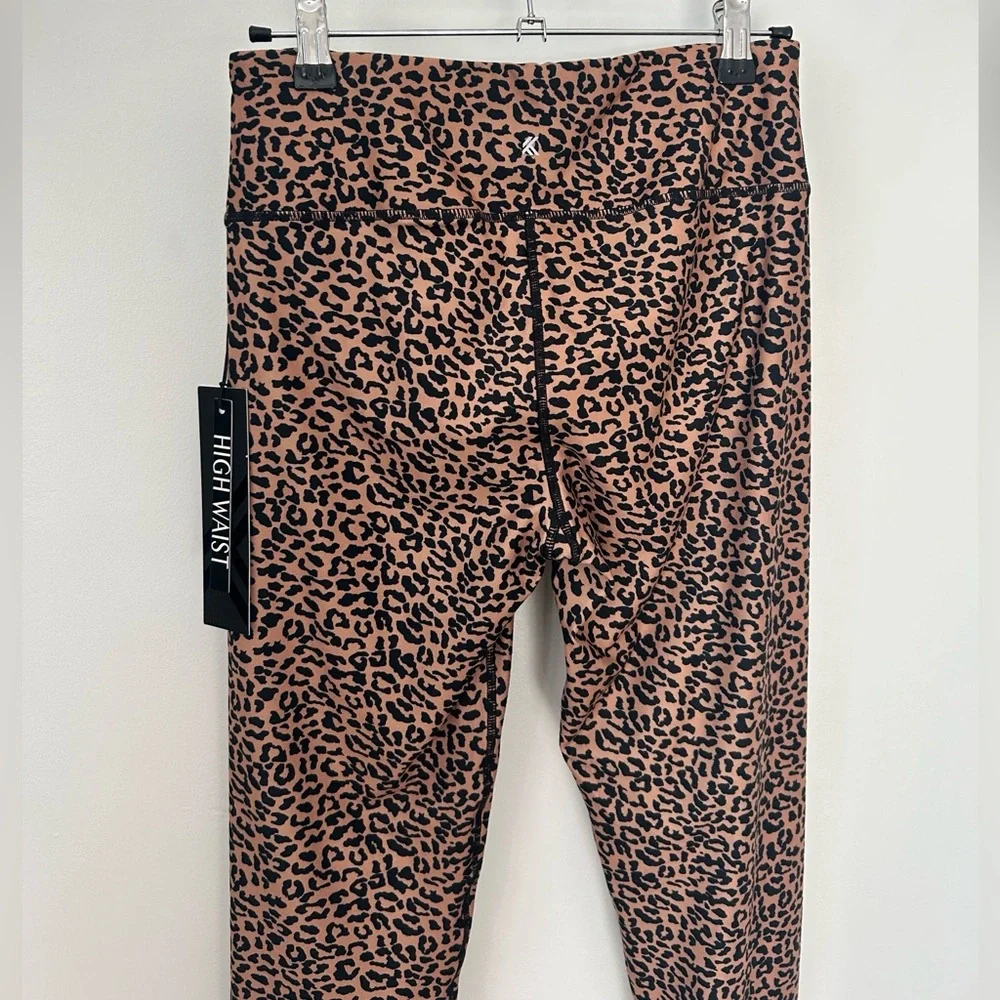 NWT Kyoden Leopard Print High-Waist Leggings size small - Picture 8 of 10